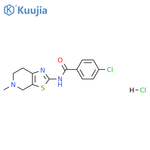 4-chloro-N-{5-methyl-4H,5H,6H,7H-1,3thiazolo5,4-cpyridin-2-yl}benzamide hydrochloride structure