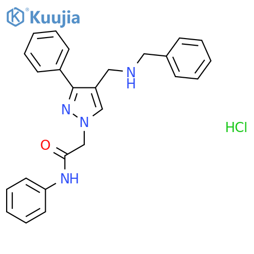 2-{4-(Benzylamino)methyl-3-phenyl-1H-pyrazol-1-yl}-N-phenylacetamide Hydrochloride structure