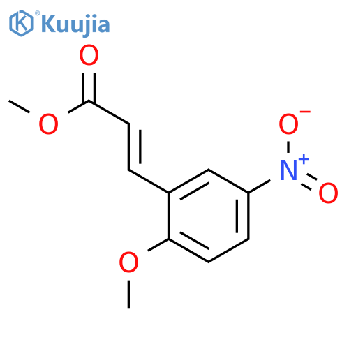 2-Propenoic acid, 3-(2-methoxy-5-nitrophenyl)-, methyl ester, (E)- structure