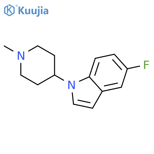 1H-Indole, 5-fluoro-1-(1-methyl-4-piperidinyl)- structure