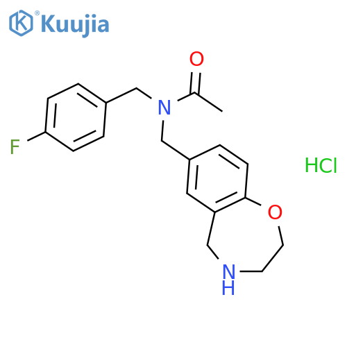 N-(4-fluorobenzyl)-n-(2,3,4,5-tetrahydro-1,4-benzoxazepin-7-ylmethyl)acetamide Hydrochloride structure