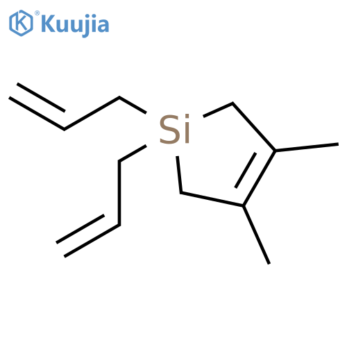 Silacyclopent-3-ene, 3,4-dimethyl-1,1-di-2-propenyl- structure