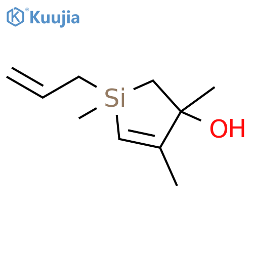 Silacyclopent-4-en-3-ol, 1,3,4-trimethyl-1-(2-propenyl)- structure
