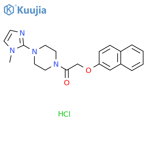 1-4-(1-methyl-1H-imidazol-2-yl)piperazin-1-yl-2-(naphthalen-2-yloxy)ethan-1-one hydrochloride structure
