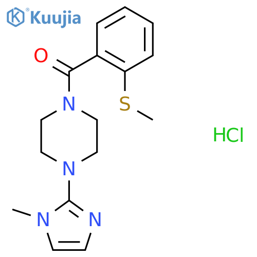 1-(1-methyl-1H-imidazol-2-yl)-4-2-(methylsulfanyl)benzoylpiperazine hydrochloride structure