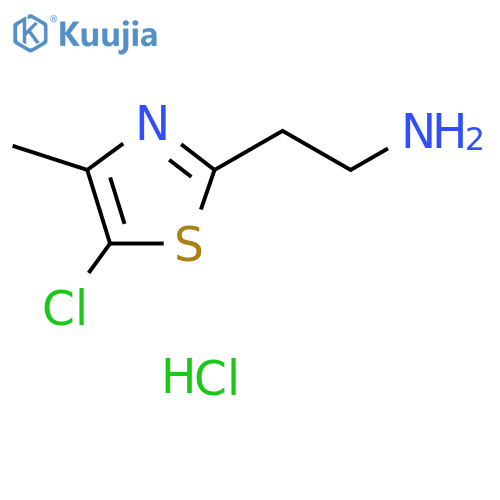 [2-(5-chloro-4-methyl-1,3-thiazol-2-yl)ethyl]amine hydrochloride structure