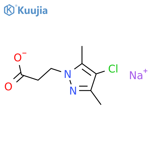3-(4-chloro-3,5-dimethyl-pyrazol-1-yl)propanoyloxysodium structure