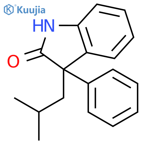 2H-Indol-2-one, 1,3-dihydro-3-(2-methylpropyl)-3-phenyl- structure