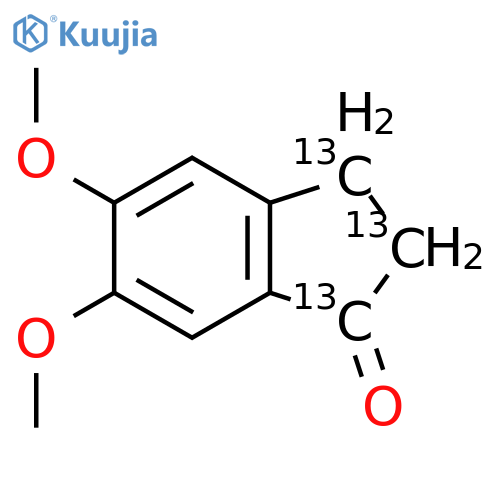 5,6-Dimethoxy-1-indanone-13C3 structure