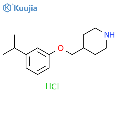4-(3-Isopropylphenoxy)methylpiperidine Hydrochloride structure