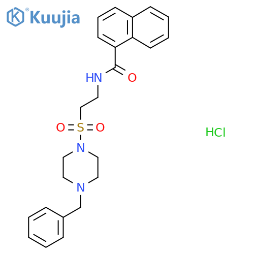 N-{2-(4-benzylpiperazin-1-yl)sulfonylethyl}naphthalene-1-carboxamide hydrochloride structure