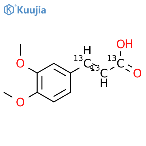 3,4-Dimethoxy7,8,9,-13C3-cinnamic Acid structure
