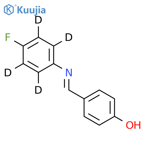 4-{(p-Fluorophenyl)iminomethyl}phenol-d4 structure