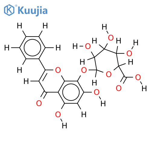 8-O-beta-D-Glucuronoside-5,7,8-Trihydroxyflavone structure