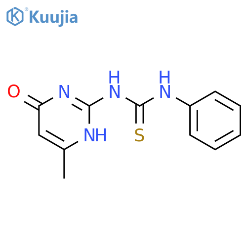 Thiourea, N-(1,4-dihydro-6-methyl-4-oxo-2-pyrimidinyl)-N'-phenyl- structure