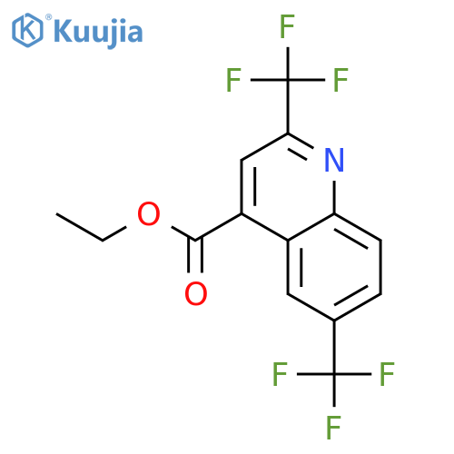 4-Quinolinecarboxylic acid, 2,6-bis(trifluoromethyl)-, ethyl ester structure