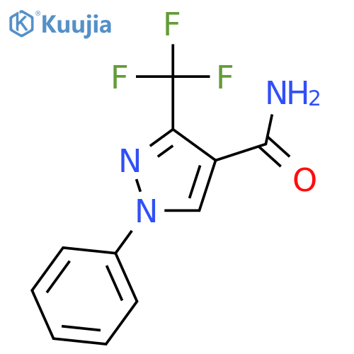 1-Phenyl-3-(trifluoromethyl)-1H-pyrazole-4-carboxamide structure