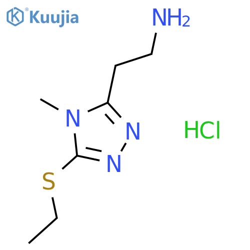 2-(5-Ethylsulfanyl-4-methyl-4H-[1,2,4]triazol-3-yl)-ethylamine hydrochloride structure