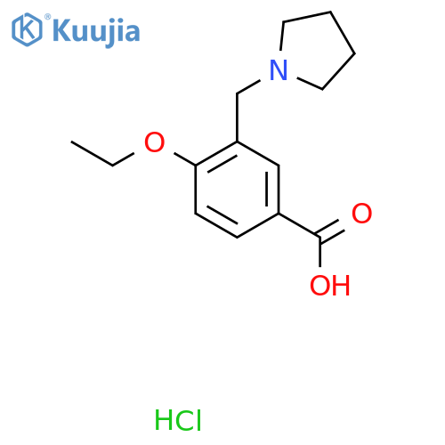 4-Ethoxy-3-pyrrolidin-1-ylmethyl-benzoic acid hydrochloride structure