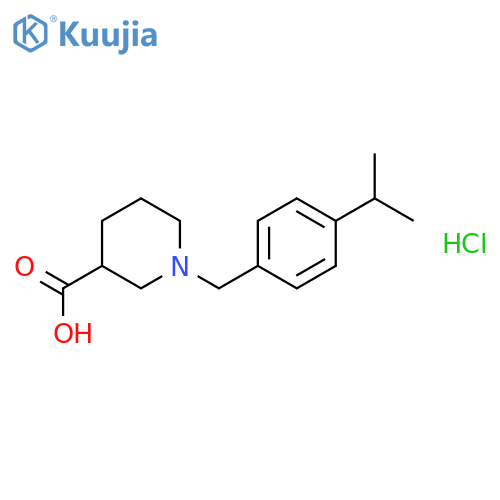 1-(4-Isopropylbenzyl)piperidine-3-carboxylic acid hydrochloride structure