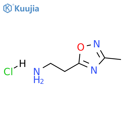 2-(3-methyl-1,2,4-oxadiazol-5-yl)ethan-1-amine hydrochloride structure