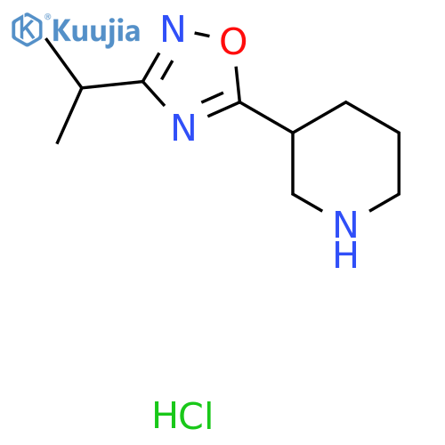 3-(3-Isopropyl-1,2,4-oxadiazol-5-yl)piperidine hydrochloride structure
