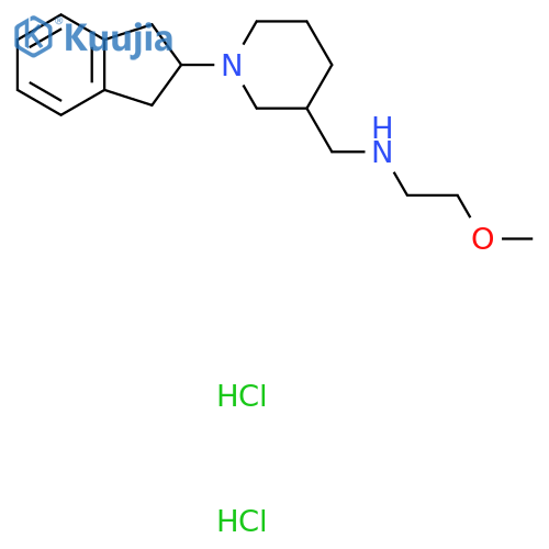 N-{1-(2,3-Dihydro-1H-inden-2-yl)piperidin-3-yl-methyl}-2-methoxyethanamine Dihydrochloride structure