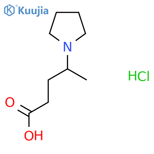 4-Pyrrolidin-1-ylpentanoic acid hydrochloride structure