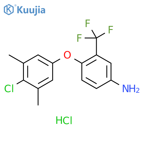 4-(4-Chloro-3,5-dimethylphenoxy)-3-(trifluoromethyl)aniline hydrochloride structure