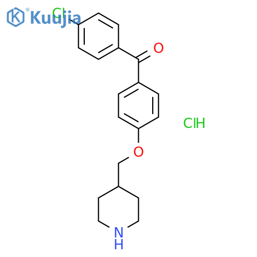 (4-Chlorophenyl)4-(4-piperidinylmethoxy)phenyl-methanone Hydrochloride structure