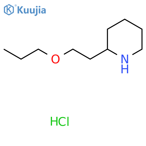 2-(2-Piperidinyl)ethyl propyl ether hydrochloride structure