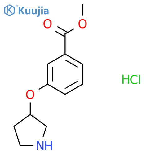 Methyl 3-(3-pyrrolidinyloxy)benzoate hydrochloride structure