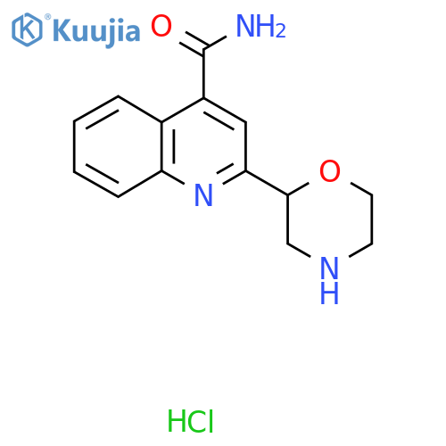 2-(Morpholin-2-yl)quinoline-4-carboxamide hydrochloride structure