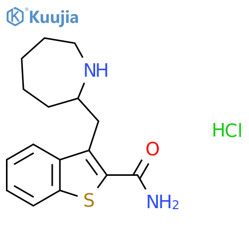 3-Azepan-2-ylmethyl-benzobthiophene-2-carboxylic Acid Amide Hydrochloride structure
