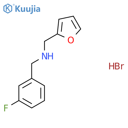 (3-Fluoro-benzyl)-furan-2-ylmethyl-amine hydrobromide structure