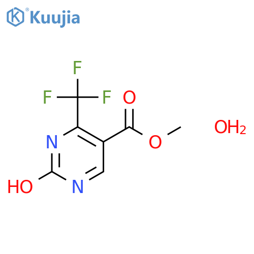 2-Hydroxy-4-(trifluoromethyl)pyrimidine-5-carboxylic acid methyl ester hydrate structure