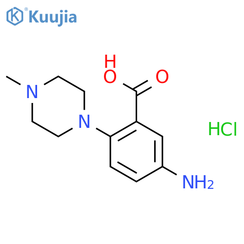 5-Amino-2-(4-methyl-piperazin-1-yl)-benzoic acidhydrochloride structure