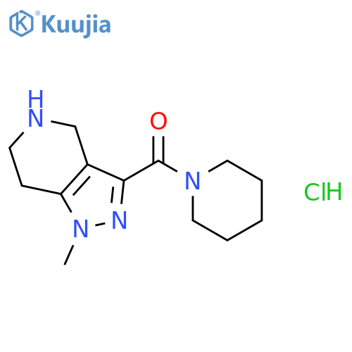 1-Methyl-3-(piperidin-1-ylcarbonyl)-4,5,6,7-tetra-hydro-1H-pyrazolo4,3-cpyridine Hydrochloride structure