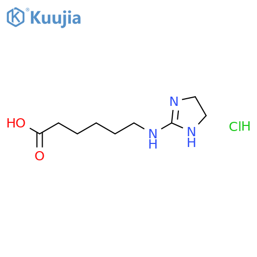 6-(4,5-Dihydro-1H-imidazol-2-ylamino)-hexanoic acid hydrochloride structure