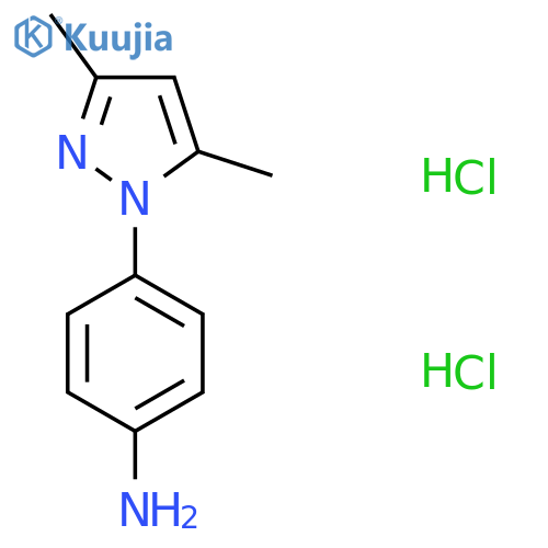 4-(3,5-dimethyl-1H-pyrazol-1-yl)aniline dihydrochloride structure
