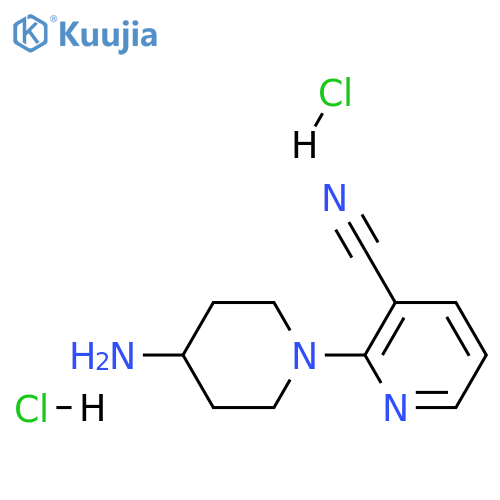 2-(4-amino-1-piperidinyl)nicotinonitrile dihydrochloride structure