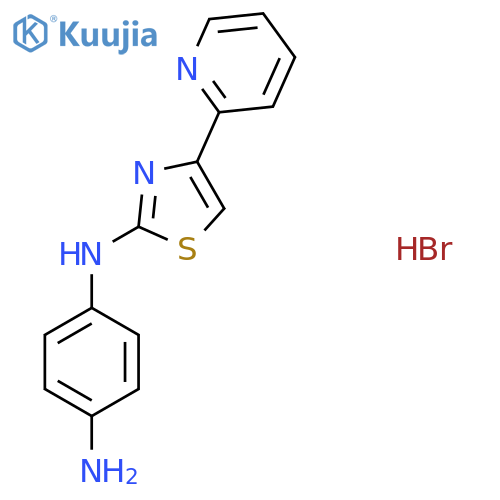 N-(4-Pyridin-2-YL-thiazol-2-YL)-benzene-1,4-diamine hydrobromide structure