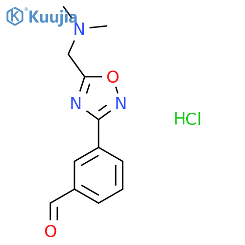 3-{5-(Dimethylamino)methyl-1,2,4-oxadiazol-3-yl}benzaldehyde hydrochloride structure