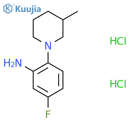 5-Fluoro-2-(3-methylpiperidin-1-yl)aniline dihydrochloride structure