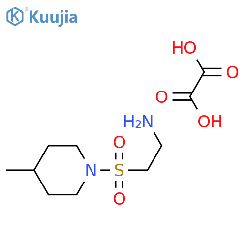 {2-[(4-methyl-1-piperidinyl)sulfonyl]ethyl}amine oxalate structure