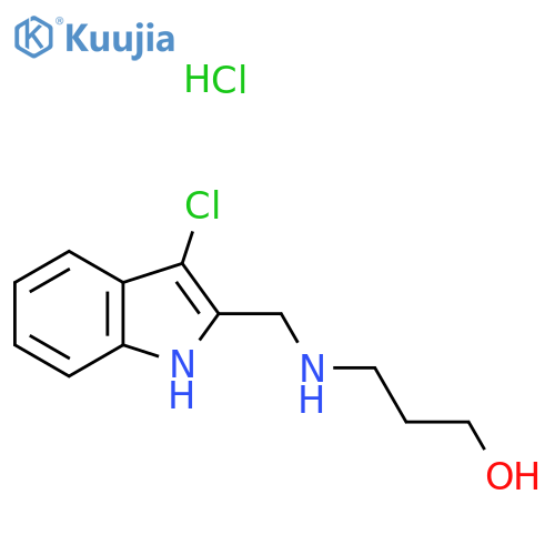 3-[(3-Chloro-1H-indol-2-ylmethyl)-amino]-propan-1-OL hydrochloride structure
