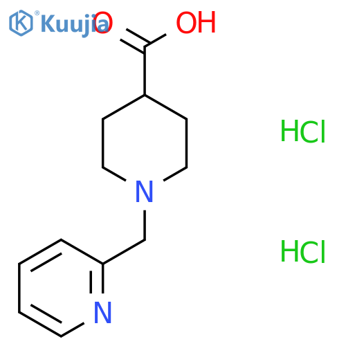 1-(Pyridin-2-ylmethyl)piperidine-4-carboxylic acid dihydrochloride structure