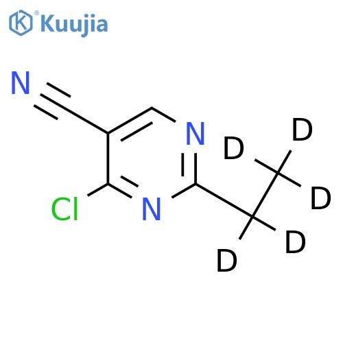 4-Chloro-5-cyano-2-(ethyl-d5)-pyrimidine structure