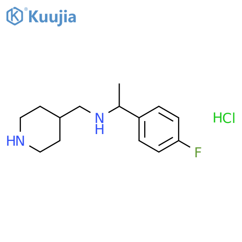 [1-(4-Fluoro-phenyl)-ethyl ]-piperidin-4-ylmethyl-amine hydrochloride structure