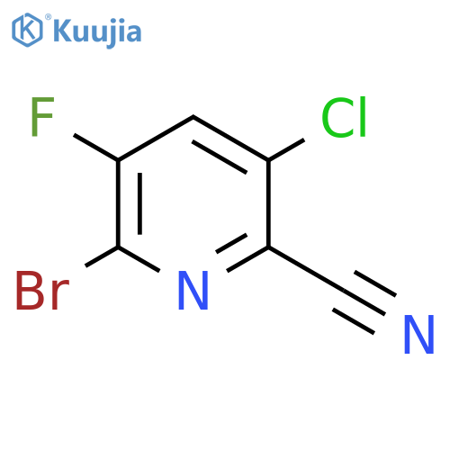 6-Bromo-3-chloro-5-fluoropyridine-2-carbonitrile structure